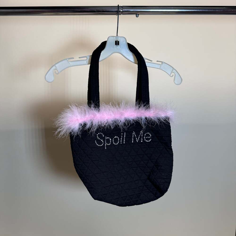 VTG Y2K Spoil Me Bedazzle Boa Bag